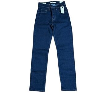 NWT Levi’s Strauss 724 High Rise Straight Jeans Dark Wash Size 25x28